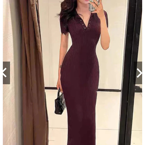 Váy nữ DONNA HCOM3630 chất tăm lạnh mềm mại co giãn tôn dáng, váy nữ dài tiểu thư sang chảnh