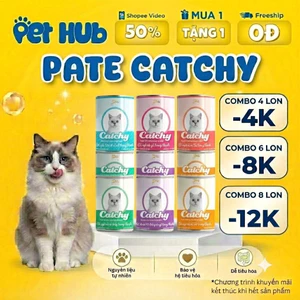 Pate Catchy Lon 400g Dạng Hộp Cho Mèo Mọi Lứa Tuổi Full 13 vị Pet Hub
