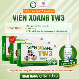 (COMBO 3 Tặng Xịt Mũi] Viên Xoang TW3 Regenera - Hỗ Trợ Giảm Các Triệu Chứng Do Viêm Xoang, Viêm Mũi Dị Ứng
