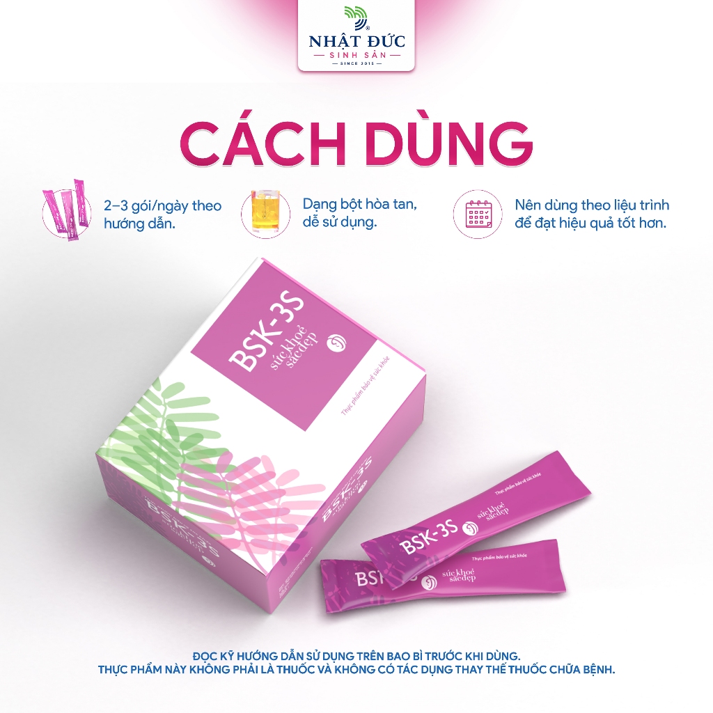 BSK-3S Chính Hãng Cân Bằng Nội Tiết Chăm Sóc Sức Khỏe Sinh Sản Nữ Chuẩn Bị Mang Thai
