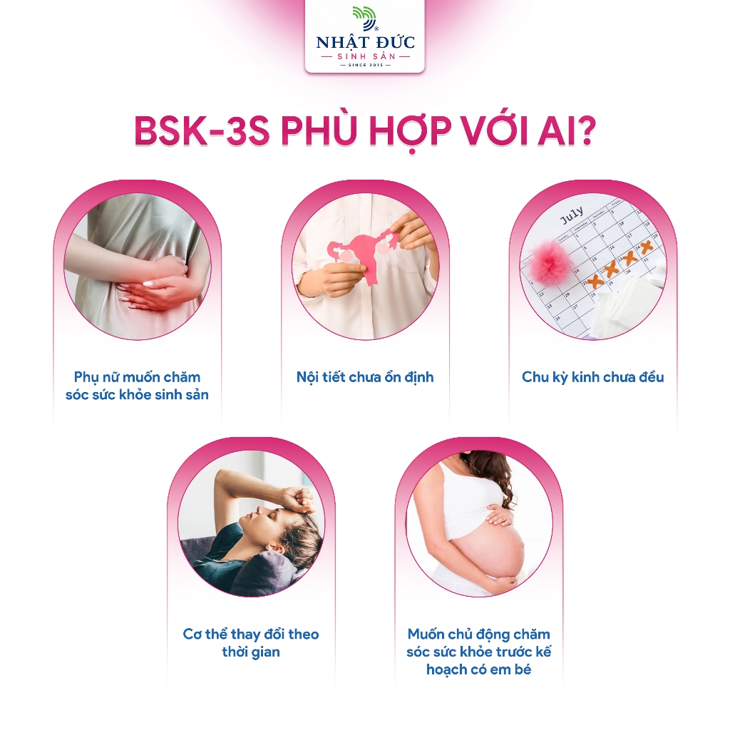 BSK-3S Chính Hãng Cân Bằng Nội Tiết Chăm Sóc Sức Khỏe Sinh Sản Nữ Chuẩn Bị Mang Thai