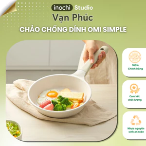 Chảo vân đá Inochi - Omi Simple Rán/Xào 20cm, 26cm,28cm
