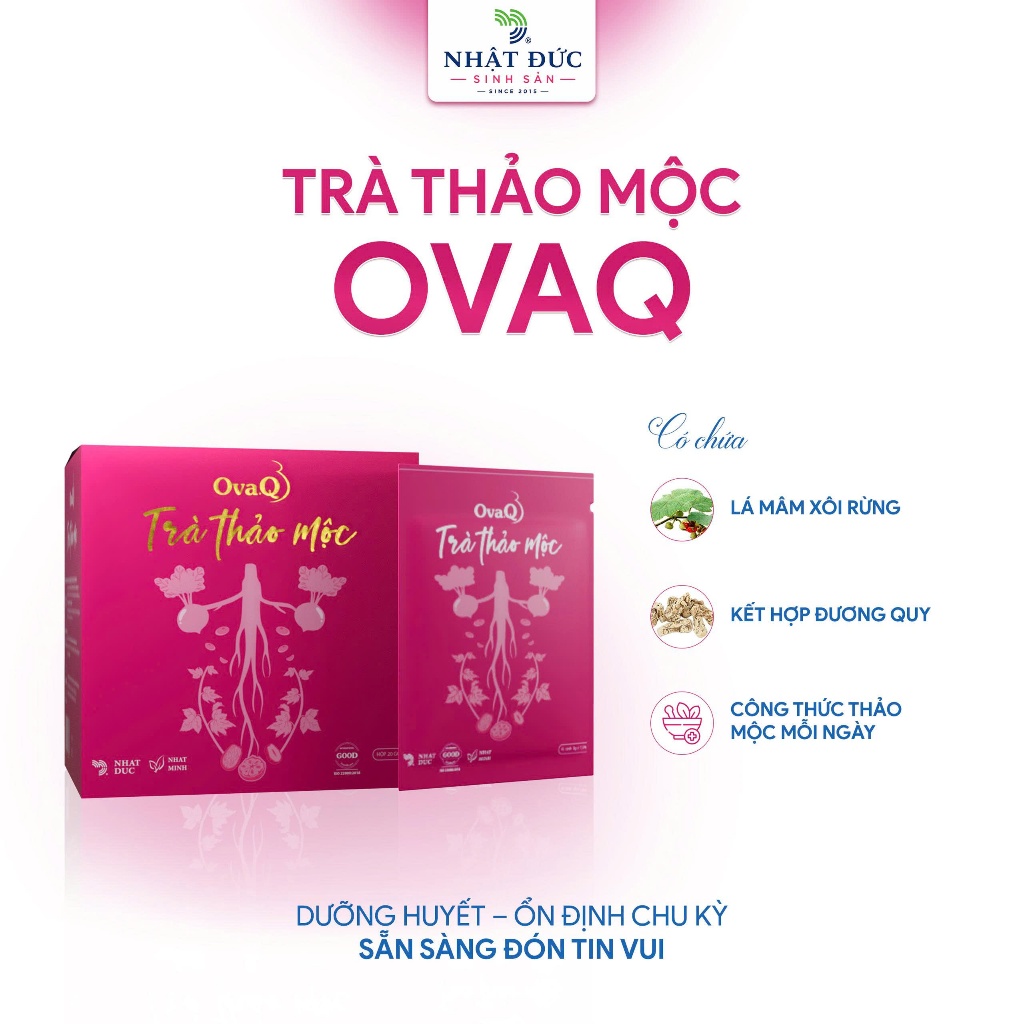 Trà Thảo Mộc OVAQ Chính Hãng Dưỡng Huyết Hỗ Trợ Chu Kỳ Nữ Chăm Sóc Sức Khỏe Sinh Sản