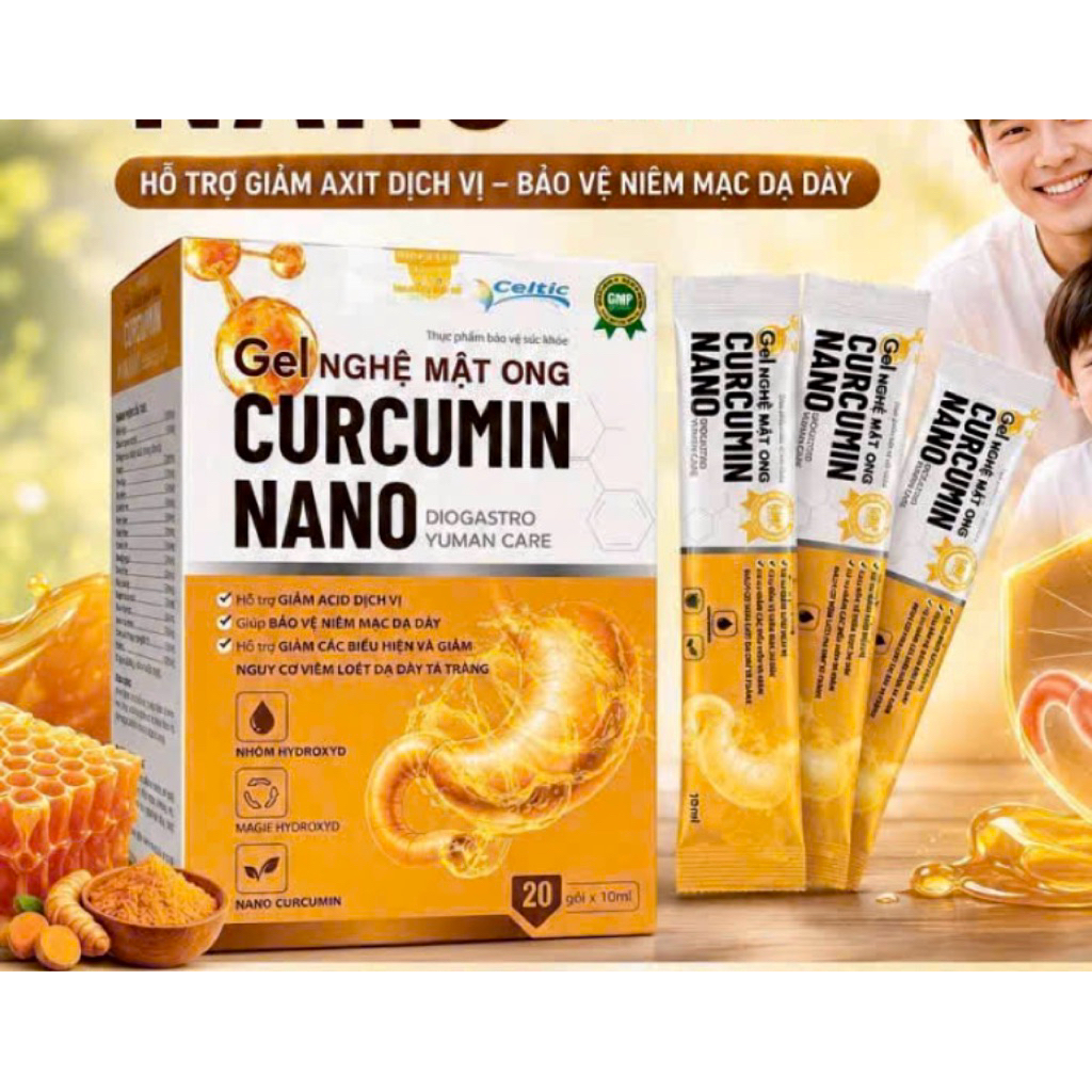 ✅(chính hãng) nano Curcumin nghệ mật ong hộp 20 gói,date mới nhất