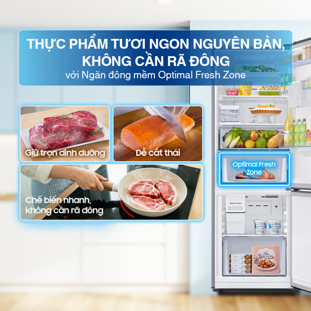 Tủ Lạnh Samsung Ngăn Đông Dưới 307L RB30N4190B1/SV - Ngăn Lấy Nước Ngoài, màu Đen