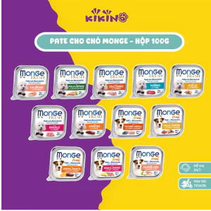 Pate Cho Chó Monge Hộp 100g - Đa Dạng Hương Vị, Bổ Sung Dinh Dưỡng Toàn Diện