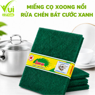 Cước Chà Nồi Xanh Đa Năng Sợi Cước Cao Cấp GD70 - Miếng Cước Rửa Chén Bát Đa Năng Sợi Cước Tổng Hợp