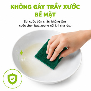 Cước Chà Nồi Xanh Đa Năng Sợi Cước Cao Cấp GD70 - Miếng Cước Rửa Chén Bát Đa Năng Sợi Cước Tổng Hợp