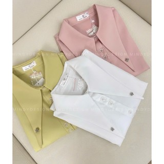 A178 - Áo sơ mi sơi tre tay tay nơ - Thiết kế cao cấp Mindy Design