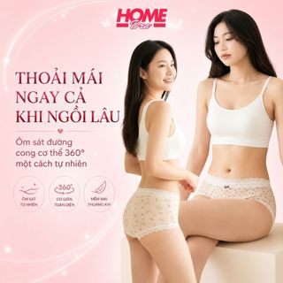 Quần lót nữ dáng boxer cotton cao cấp co giãn đáy lót dài che chắn thoải mái họa tiết cổ điển L5918