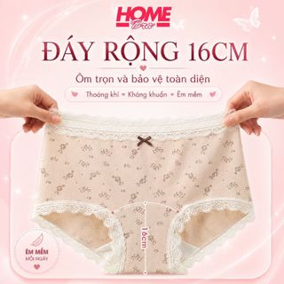 Quần lót nữ dáng boxer cotton cao cấp co giãn đáy lót dài che chắn thoải mái họa tiết cổ điển L5918