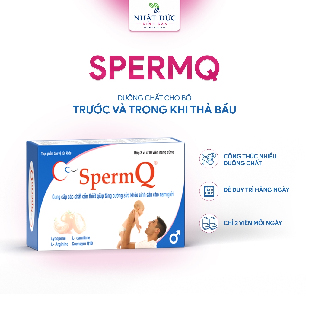 SPERMQ Nhật Đức Sinh Sản Dưỡng Chất Cho Nam Trước Mang Thai Hỗ Trợ Sức Khỏe Sinh Sản Nam