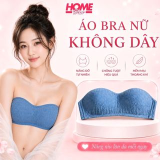 Áo ngực nữ không dây quây ngang đệm mỏng ôm ngực - Áo lót nữ không gọng, cotton mềm mịn HOMEBRA A630