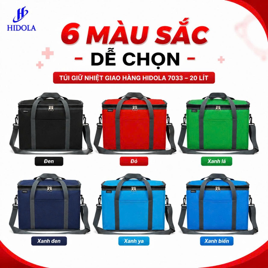 Túi Giữ Nhiệt 20 Lít HIDOLA 7033 - Túi Giữ Nhiệt Đựng Đồ Ăn Túi Giao Hàng Chuyên Dụng Cho Shipper