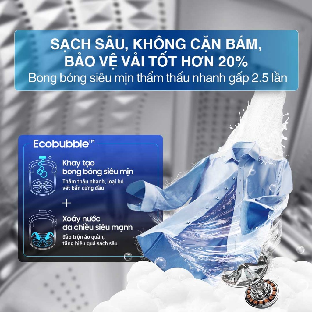 Máy Giặt Samsung Cửa Trên WA40F17E7CSV 17kg - Động cơ Digital Inverter, màu Đen