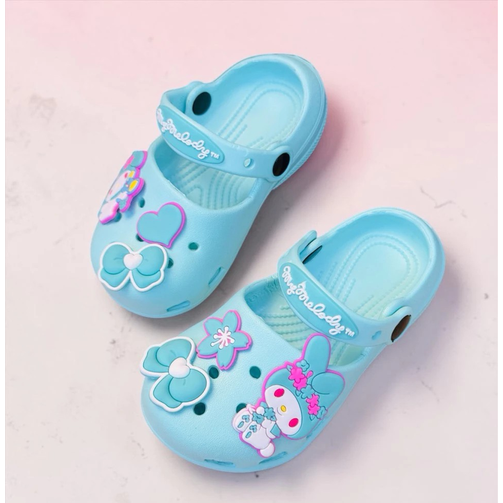 Dép Sục Hello Kitty Bé Gái Mềm Quai Hậu Chống Trượt Đi Học Đi Chơi thời trang hoạt hình