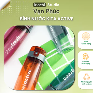 Bình nước thể thao Kita Active, bình nước đi học, di du lịch, đạp xe, nhựa nguyên sinh cao cấp