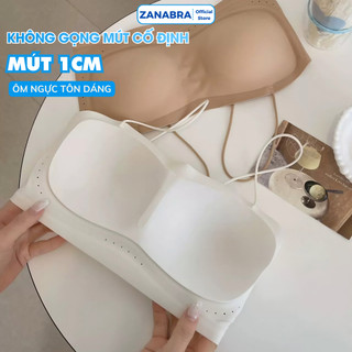Áo ngực nữ su lạnh lưng liền không gọng, Áo lót mút mỏng 1CM mềm mại ôm ngực tôn dáng ZANABRA 2608