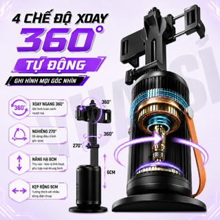 Gimbal VUASI Q04 Điều Khiển Nhận Diện AI Thông Minh Hỗ Trợ Chụp Ảnh, Quay Video Xoay 360 Độ Tự Động