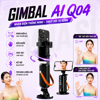Gimbal VUASI Q04 Điều Khiển Nhận Diện AI Thông Minh Hỗ Trợ Chụp Ảnh, Quay Video Xoay 360 Độ Tự Động