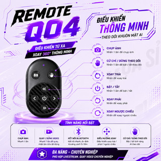 Gimbal VUASI Q04 Điều Khiển Nhận Diện AI Thông Minh Hỗ Trợ Chụp Ảnh, Quay Video Xoay 360 Độ Tự Động