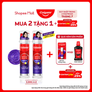Bộ 2 kem đánh răng Colgate vòi nhấn thông minh,khóa chân không hạn chế tiếp xúc vi khuẩn 130g
