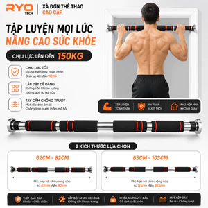 xà đơn thể thao tập luyện tại nhà kích thước cửa 62-82cm cao cấp