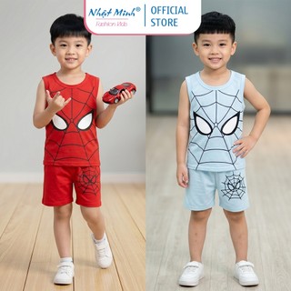 Set Bộ Ba Lỗ Bé Trai Spider-man Dễ Thương, Chất Thun Mềm Mát Thoáng Khí Mặc Hè Cho Bé 8-18kg