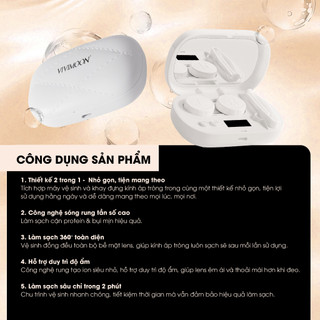 [QUÀ TẶNG KHÔNG BÁN] Khay Vệ Sinh Kính Áp Tròng 2 Trong 1 Vivisonic Cleaner Case