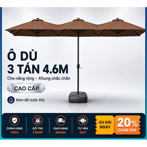 Giảm giá 40% Vải thay thế ô chính tâm 3 mái 4m5, chất liệu vải dù polyester chống thấm nước tuyệt đối hàng nhập khẩu