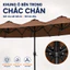 Giảm giá 40% Vải thay thế ô chính tâm 3 mái 4m5, chất liệu vải dù polyester chống thấm nước tuyệt đối hàng nhập khẩu