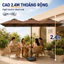 Giảm giá 40% Vải thay thế ô chính tâm 3 mái 4m5, chất liệu vải dù polyester chống thấm nước tuyệt đối hàng nhập khẩu