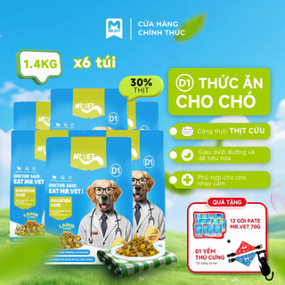Thức Ăn Cho Chó MRVET D1 Combo 6 Gói 1.4KG Với Thịt Cừu Non Chăm Sóc Tiêu Hóa Cho Chó Mọi Lứa Tuổi