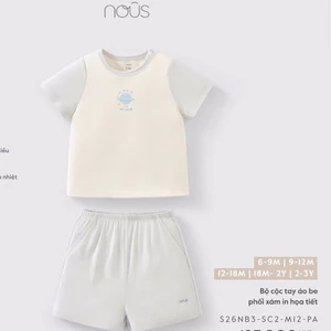 NOUS MỚI Bộ cộc tay/ ba lỗ mùa hè cho bé trai size từ 6m đến 2-3y