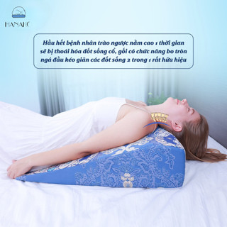 Gối Chống Trào Ngược Dạ Dày Và Thoái Hóa Đốt Sống Cổ Hanako Thế Hệ 2 Cao 16cm - Hàng Chính Hãng