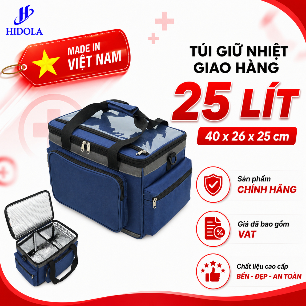 Túi giữ nhiệt giao hàng TGH-7040, 25 lít