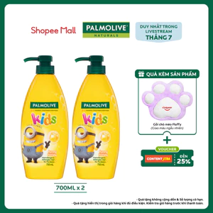Bộ 2 Dầu gội 3 trong 1 Palmolive Minion tắm gội xả toàn thân cho bé từ 3 tuổi 700ml/chai