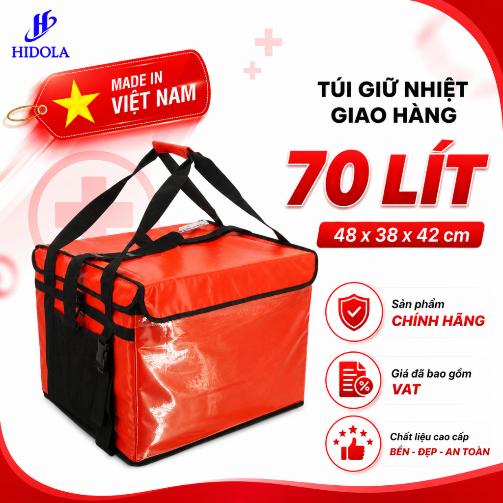 TÚI GIAO HÀNG GIỮ NHIỆT LỚN 70 LÍT 7190B, chống nước