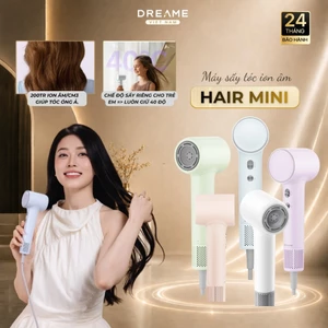Máy Sấy Tóc Ion Âm Dreame Hair Mini | Siêu Nhỏ Gọn 270g | Động Cơ Tốc Độ Cao | Bảo Hành 24 Tháng