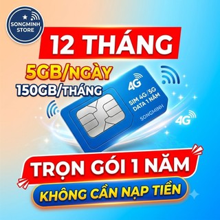 🔥SIM MOBIFONE DATA KHỦNG-GÓI DATA 12MDT50 5GB/NGÀY-DUY TRÌ 1 NĂM-BH 12 THÁNG🔥