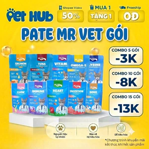 Pate MR VET Gói 70g Thức Ăn Ướt Cho Mèo Bổ Sung Dinh Dưỡng Toàn Diện