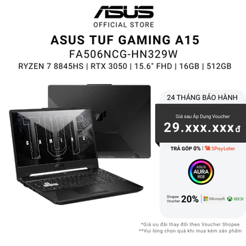 ASUS TUF A15 Fa506ncg Hn329w Gaming Laptop – Ryzen 7 8845HS, 16GB RAM, 512GB SSD