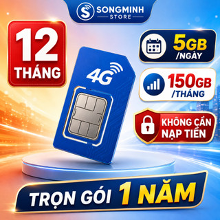 🔥SIM MOBIFONE DATA KHỦNG-GÓI DATA 12MDT50 5GB/NGÀY-DUY TRÌ 1 NĂM-BH 12 THÁNG🔥