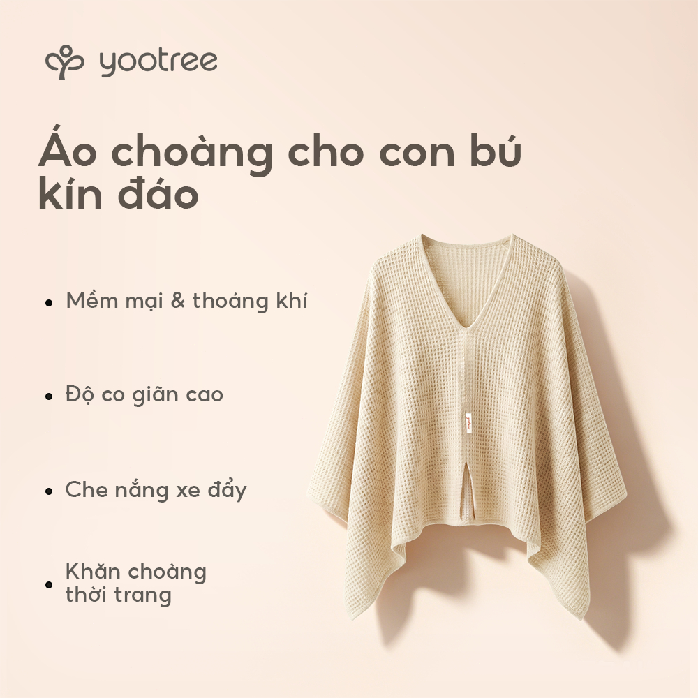 Khăn cho con bú sau sinh yootree Thoáng khí áo cho con bú đa năng mùa hè khăn choàng cho bé bú khi ra ngoài không bị hở