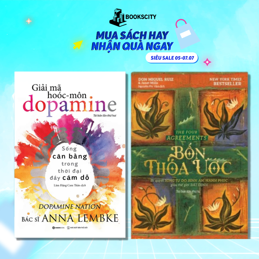 Combo Sách - Giải Mã Hoóc-môn Dopamine + Bốn Thỏa Ước