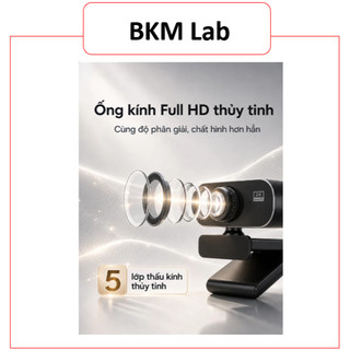Webcam 4K/2K Xoay 360° Có Mic Cổng USB VOVOVA - Camera PC & Laptop - Livestream, Học Online Full HD Màu Bạc