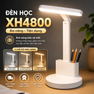 Đèn học chống cận để bàn cảm ứng, tích điện, 3 chế độ ánh sáng XH4800