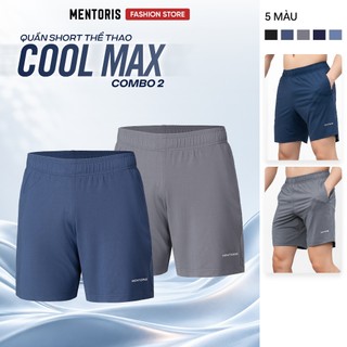 COMBO 2 Quần Đùi Thun Lạnh Nam MENTORIS Siêu Thoáng Khí, Form Thể Thao, Phù Hợp Vận Động CB2MSR02