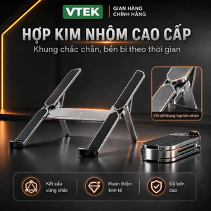 Giá đỡ laptop kim loại gấp nhỏ gọn VTEK, kệ để laptop, giá đỡ máy laptop GD11