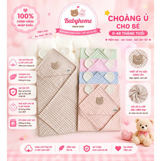 Choàng Ủ OME với Chất Cotton Organic Mềm Mại, Thoáng Khí, An Toàn cho Làn Da Nhạy Cảm của Bé Yêu.
